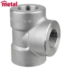 Normal Pipe Thread Female Tee Pipe Fittings 1/2" Sch160 ASTM A182 F304 3000#
