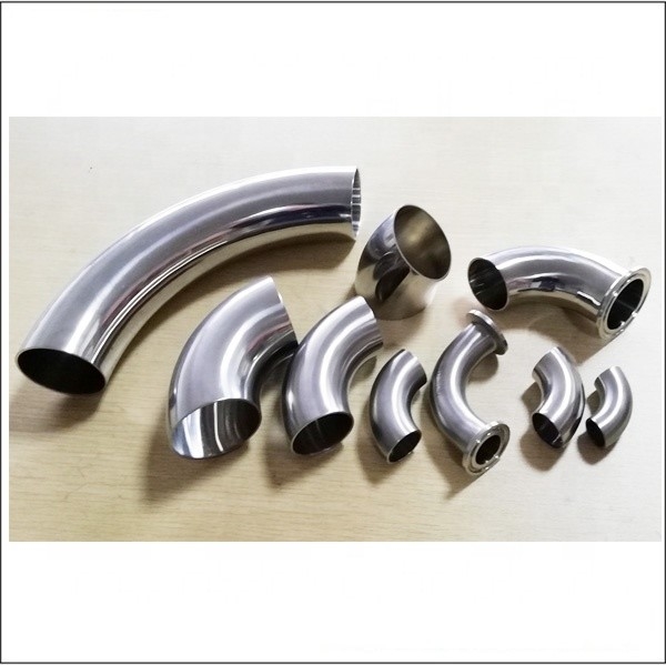 DIN Sanitary Stainless Steel Pipe Fittings 90 Degree Butt Welded Elbow