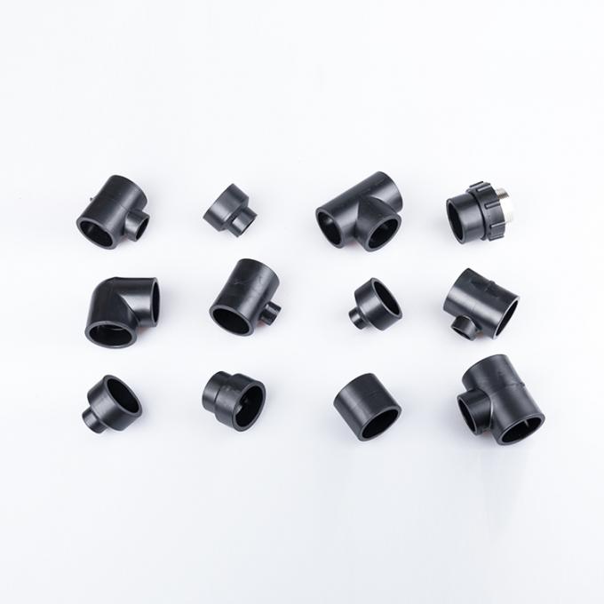 Diskon HDPE Butt Welding Fitting Four Way Reducing Cross Tee Pipe Fitting 2