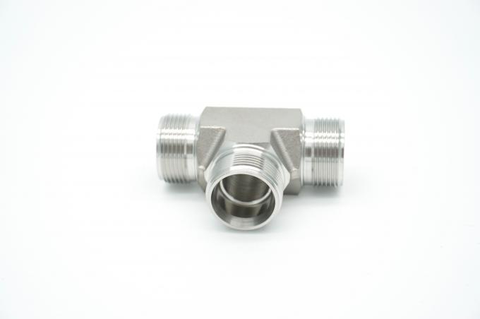 Brand New Stainless Steel Equal Tees Male Tube Adapters Untuk Perlengkapan Hidrolik 0