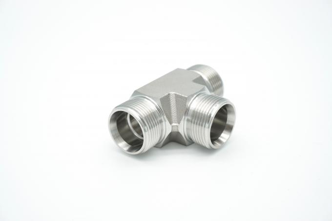 Brand New Stainless Steel Equal Tees Male Tube Adapters Untuk Perlengkapan Hidrolik 1