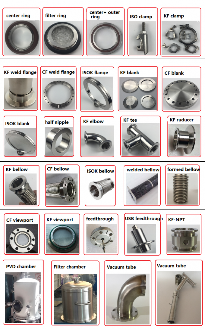 Tee Equal CF Flange Vakum Stainless Steel 2