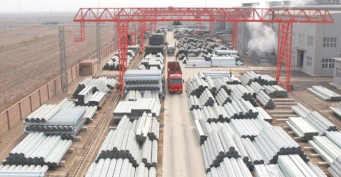 Hot Dip GI Konstruksi Scaffolding Round Welded Pre Galvanized Steel Pipe 0