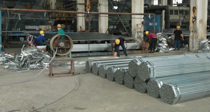 Hot Dip GI Konstruksi Scaffolding Round Welded Pre Galvanized Steel Pipe 4