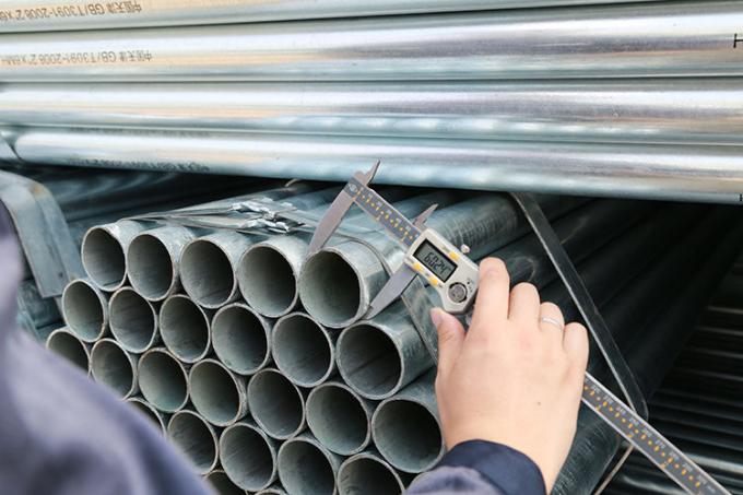 Hot Dip GI Konstruksi Scaffolding Round Welded Pre Galvanized Steel Pipe 6