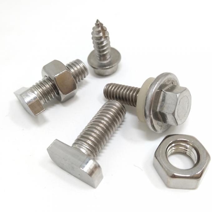 Pengencang stainless steel hex bolt dan mur screw washer A2-70 304 316 CNC lathing BOLT 4