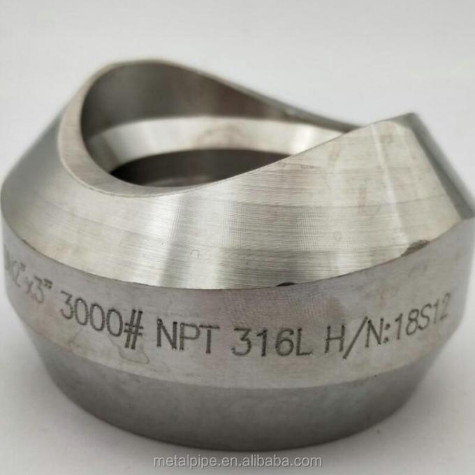 Metal Kualitas Tinggi Stainless Steel Weldolet 1/2 Inch ASTM 182 Gr. F51 Dimensi AS MSS SP-97 SCH 40S 1