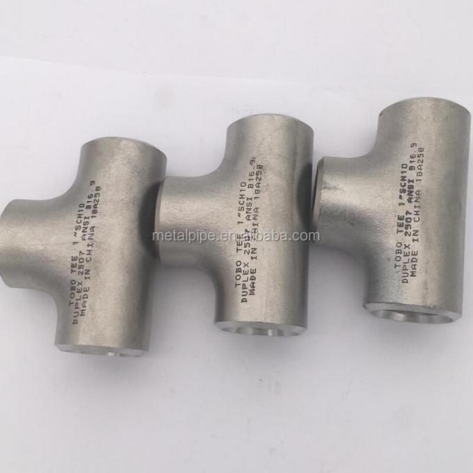 Fittings pipa baja paduan rendah Butt pengelasan pipa Fittings sama Tee A403 WP904L 6 "SCH40 ASME B16.9 0