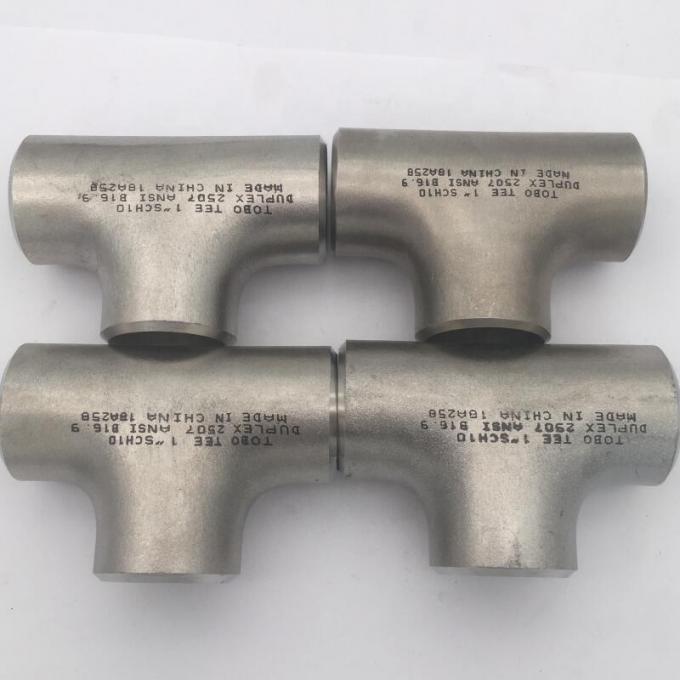 Fittings pipa baja paduan rendah Butt pengelasan pipa Fittings sama Tee A403 WP904L 6 "SCH40 ASME B16.9 3