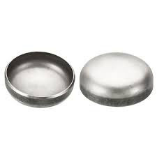 304 Stainless Steel Oval Tube Cap Sanitary Grade Internal and External Mirror Polished Welded Tube Cap Bright Stainless Steel