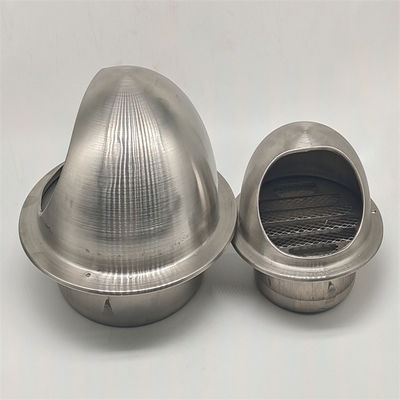 4" Stainless Steel Round Kitchen Wall Exhaust Waterproof Ventilation Mushroom Pipe Air Vent Cap Cover