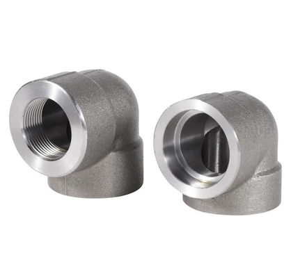 LR/SR Radius Forged Stainless Steel Forged Pipe Fittings 304 316L 90 Degree Threaded Elbow