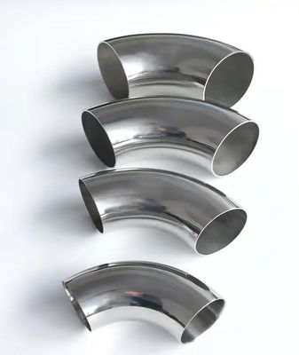 Turbo Stainless Manifold Bends 304 Stainless Steel 90 derajat Sanitasi siku panjang Radius Untuk Jadwal 10 Fitting