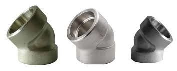 Pipe Fitting 45 Degree SW/TH 3000LB ASTM A182 F316L ASME B16.11 Stainless Steel 3/4 Thread