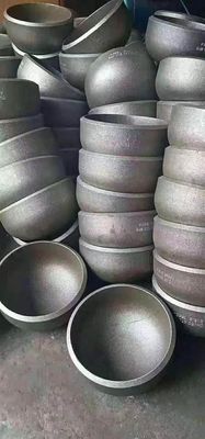 B16.9 B16.11 Galvanization Carbon Steel Pipe Fittings Butt Weld Steel Cap For Oil Gas Pipelines