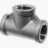 Tee Baja Tahan Karat 3000 PSI Tekanan Tinggi