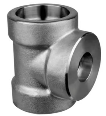 3000 Psi Tekanan Rating Stainless Steel Tee Pipe Fitting Ketahanan panas yang sangat baik Cocok untuk aplikasi industri
