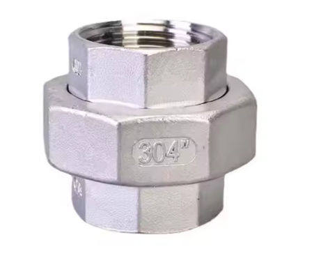 Pipe Connectors Stainless Steel 304 Threaded Pipe Fittings Plumbing Stainless Pipe BSPT Thread Female Union