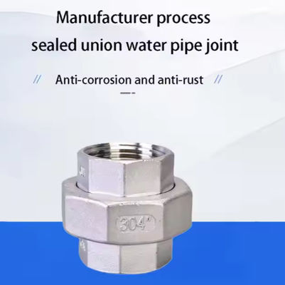 Pipe Connectors Stainless Steel 304 Threaded Pipe Fittings Plumbing Stainless Pipe BSPT Thread Female Union