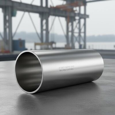 Pipa Baja Tahan Karat Duplex Cermin Diameter Dalam Disesuaikan Standar JIS Ideal untuk Peralatan Kelautan dan Platform Lepas Pantai