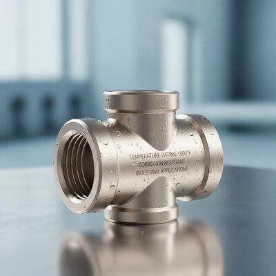 Stainless Steel Tee Connector dengan Rating Suhu 1000 ° F, tahan korosi dan daya tahan tinggi untuk aplikasi industri