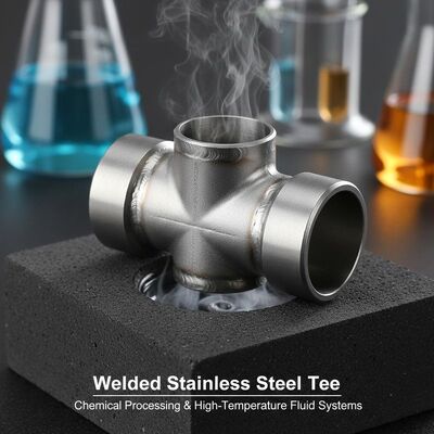 Pemasangan Tee stainless steel yang dilas dengan kemampuan pengolahan yang baik, ketahanan korosi yang sangat baik, dan kekuatan hasil tinggi untuk pengolahan kimia