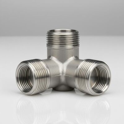 Tee Baja Tahan Karat 3000 Psi dengan Tingkat Suhu 1000°F dan Ujung Berulir untuk Distribusi Aliran Optimal
