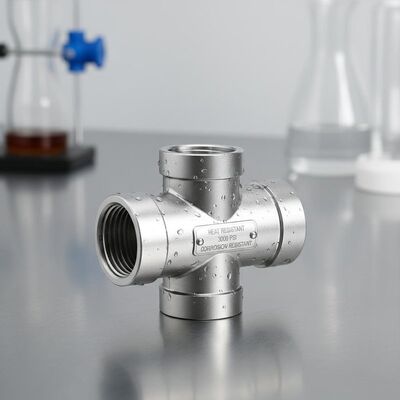 Tee baja tahan karat dengan tekanan 3000 Psi, ketahanan panas 1000 ° F, dan ketahanan korosi untuk pipa industri