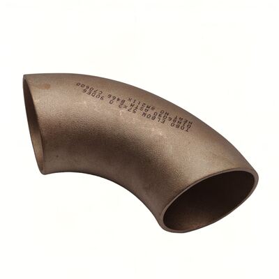 C70600 Tembaga Nikel 90 derajat Radius Panjang Butt Las Siku CuNi 90/10 pipa air laut Fitting